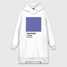 Платье-худи хлопок с принтом Цвет Pantone 2022 года - Very Peri в Петрозаводске,  |  | pantone | very peri | violet | графический дизайн | дизайн | дизайнерский мем | дизигн | дизигнер | мем | пантон | сиреневый | фиолетовый | цвет 2022 года | цвет года | цвет пантон