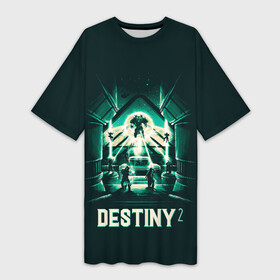 Платье-футболка 3D с принтом Destiny bossfight в Петрозаводске,  |  | desteny | desteny 2 | destiny | game | games | дестени | дустан | игра | игры
