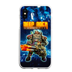 Чехол для iPhone XS Max матовый с принтом Deep Rock Galactic / Gunner в Петрозаводске, Силикон | Область печати: задняя сторона чехла, без боковых панелей | deep rock galactic | drg | dwarf | gnome | gunner | гном | дип рок галактик | добыча минералов | космические шахтеры | стрелок