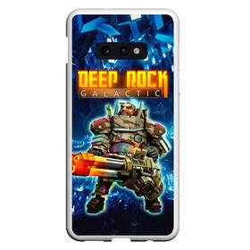 Чехол для Samsung S10E с принтом Deep Rock Galactic / Gunner в Петрозаводске, Силикон | Область печати: задняя сторона чехла, без боковых панелей | deep rock galactic | drg | dwarf | gnome | gunner | гном | дип рок галактик | добыча минералов | космические шахтеры | стрелок