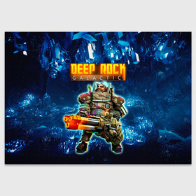 Поздравительная открытка с принтом Deep Rock Galactic / Gunner в Петрозаводске, 100% бумага | плотность бумаги 280 г/м2, матовая, на обратной стороне линовка и место для марки
 | Тематика изображения на принте: deep rock galactic | drg | dwarf | gnome | gunner | гном | дип рок галактик | добыча минералов | космические шахтеры | стрелок