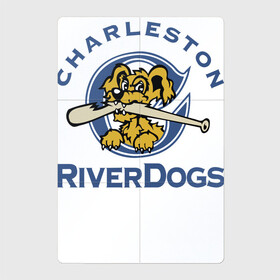 Магнитный плакат 2Х3 с принтом Charleston River Dogs в Петрозаводске, Полимерный материал с магнитным слоем | 6 деталей размером 9*9 см | Тематика изображения на принте: baseball | bat | dog | fangs | jaw | muzzle | team | usa | бейсбол | бита | клыки | пасть | пёс