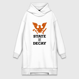 Платье-худи хлопок с принтом State of Decay | Эмблема | Лого в Петрозаводске,  |  | logo | state of decay | survival horror | undead labs | загнивающий штат | зомби апокалипсис | лого | логотип | стадия разложения | стейт оф декай | эмблема