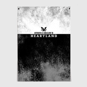 Постер с принтом State of Decay Heartland Logo в Петрозаводске, 100% бумага
 | бумага, плотность 150 мг. Матовая, но за счет высокого коэффициента гладкости имеет небольшой блеск и дает на свету блики, но в отличии от глянцевой бумаги не покрыта лаком | heartland | logo | state of decay | survival horror | undead labs | загнивающий штат | зомби апокалипсис | лого | логотип | стадия разложения | стейт оф декай | эмблема