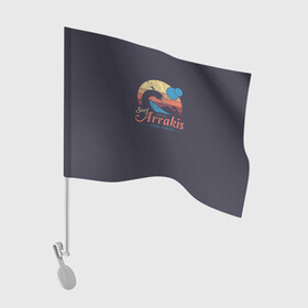 Флаг для автомобиля с принтом Арракис Дюна Vintage theme в Петрозаводске, 100% полиэстер | Размер: 30*21 см | dune | арракис | атрейдесы | дом атрейдесов | дюна | сага | фримены | харконноны | червы