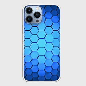 Чехол для iPhone 13 Pro Max с принтом Неоновые 3D ПЛИТЫ в Петрозаводске,  |  | 3d | 3д | 3д плиты | в топе | в тренде | неон | неоновые | неоновые плиты | новинка | популярное | синий | фиолетовый