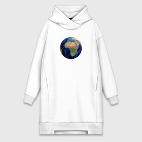 Платье-худи хлопок с принтом планета солнечной системы земля в Петрозаводске,  |  | астрономия | вселенная | континент | космос | мир | океан | планета | шар