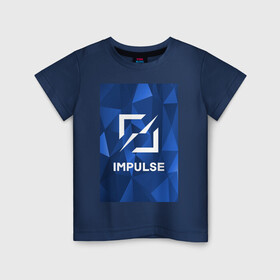 Детская футболка хлопок с принтом Cobalt Impulse в Петрозаводске, 100% хлопок | круглый вырез горловины, полуприлегающий силуэт, длина до линии бедер | esport | impulse | импульс | киберспорт | лгу | сккимпульс | студенты