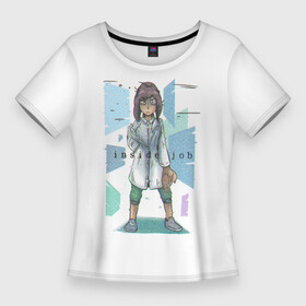 Женская футболка 3D Slim с принтом InsideJob White theme в Петрозаводске,  |  | cognito | cognito inc | корпорация заговор | мутанты | экстрасенсы