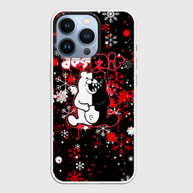 Чехол для iPhone 13 Pro с принтом monokuma | Снежинки | Новый год в Петрозаводске,  |  | anime | bear | black  white | danganronpa | kurokuma | monodam | monokuma | monomi | monotaro | pink | rabbit | school | shirokuma | аниме | главарь | мoноми | монокума | черно белый | школа