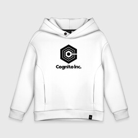 Детское худи Oversize хлопок с принтом Cognito Inc dark cotton theme в Петрозаводске, френч-терри — 70% хлопок, 30% полиэстер. Мягкий теплый начес внутри —100% хлопок | боковые карманы, эластичные манжеты и нижняя кромка, капюшон на магнитной кнопке | cognito | cognito inc | корпорация заговор | мутанты | экстрасенсы