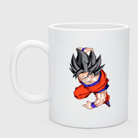 Кружка керамическая с принтом Son Goku (Dragon Ball Z) в Петрозаводске, керамика | объем — 330 мл, диаметр — 80 мм. Принт наносится на бока кружки, можно сделать два разных изображения | Тематика изображения на принте: anime | dragonball | goku | аниме | анимэ | гоку | драконий | жемчуг | манга