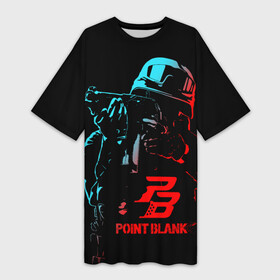 Платье-футболка 3D с принтом Point Blank (Project Blackout) в Петрозаводске,  |  | ctforce | free rebels | point blank | project blackout | динозавр | игры | миротворец | повстанец