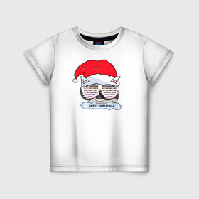 Детская футболка 3D с принтом Новогодний Диско Енотик в Петрозаводске, 100% гипоаллергенный полиэфир | прямой крой, круглый вырез горловины, длина до линии бедер, чуть спущенное плечо, ткань немного тянется | енот | енотики | новогоднийенот | подарокенот | рождество