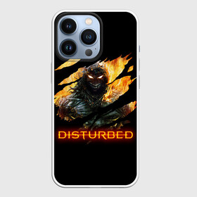 Чехол для iPhone 13 Pro с принтом DISTURBED DEMON FIRE | ДЕМОН В ОГНЕ в Петрозаводске,  |  | disturbed | fire | flame | heavy metal | rock | the guy | группы | метал | огонь | пламя | рок