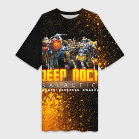 Платье-футболка 3D с принтом Deep Rock Galactic (Герои) в Петрозаводске,  |  | deep rock | deep rock galactic | galactic | rock | игра