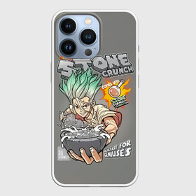 Чехол для iPhone 13 Pro с принтом Senkuu STONE CRUNCH в Петрозаводске,  |  | anime | dr stone | dr stone stone wars | e  mc2 | manga | senku | senku ishigami | senkuu ishigami | аниме | вождь деревни исигами | десять миллиардов процентов | доктор камень | доктор стоун | докута сутон | исигами сенку | исигами сэнку