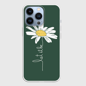 Чехол для iPhone 13 Pro с принтом let it be   будь как будет в Петрозаводске,  |  | chamomile | flower | let it be | white petals | wildflower | белые лепестки | будь как будет | полевой цветок | ромашка | цветок