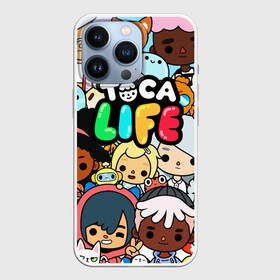 Чехол для iPhone 13 Pro с принтом Toca Life персонажи из игры в Петрозаводске,  |  | toca boca | toca life | детская игра | игра | лого | логотип | персонажи | прикоснуться ко рту | тока бока