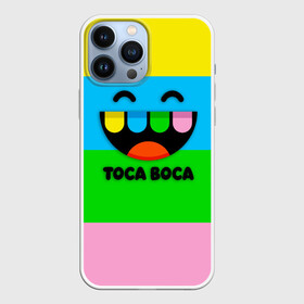 Чехол для iPhone 13 Pro Max с принтом Toca Boca Logo | Тока Бока в Петрозаводске,  |  | logo | toca boca | детская игра | игра | лого | логотип | персонажи | прикоснуться ко рту | тока бока