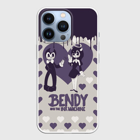 Чехол для iPhone 13 Pro с принтом Alice Angel and Bendy | Love в Петрозаводске,  |  | alice angel | bendy | bendy and the ink machine | love | ангел алиса | бенди | бенди и чернильная машина | большие чудеса | взлёты и падения | движущиеся картинки | последняя бобина | сердечки | сердца | старая песня