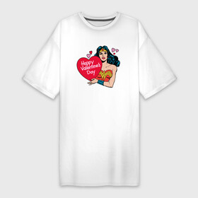 Платье-футболка хлопок с принтом Wonder Woman  Valentine в Петрозаводске,  |  | 14 февраля | statwb | valentine | valentines | wonder woman | валентин | влюблён | влюблённые | день валентина | день влюблённых | любвоная | любовь | мульт | мультики | мультфильм | св валентин | чудо женщина