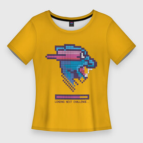 Женская футболка 3D Slim с принтом Mr Beast Pixel Art в Петрозаводске,  |  | Тематика изображения на принте: blogger | gamer | games | gaming | mr beast | pixel art | retro | youtube | блогеры | игры | мистер бист | пиксель арт | ретро | ютуб | ютуберы