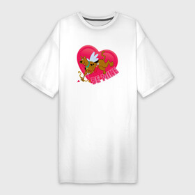 Платье-футболка хлопок с принтом SD Be Mine в Петрозаводске,  |  | 14 февраля | scooby | scooby doo | statwb | valentine | valentines | валентин | влюблён | влюблённые | день валентина | день влюблённых | любвоная | любовь | мульт | мультики | мультфильм | св валентин | скуби | скуби ду