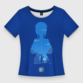 Женская футболка 3D Slim с принтом СИН ЦЮ ГЕНШИН ИМПАКТ в Петрозаводске,  |  | anime | genshin impact | xingqiu | аниме | геншен импакт | геншин импакт | геншин эмпакт | геншинимпакт | игры | персонажи