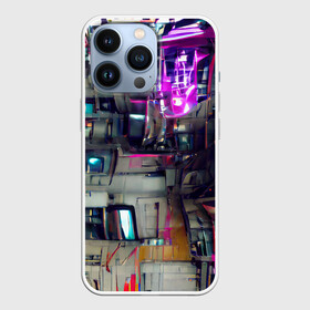 Чехол для iPhone 13 Pro с принтом Инженерия в Петрозаводске,  |  | 2077 | cyberpunk | cyberpunk 2077 | detroit | detroit become human | human | будущее | железо | инженер | киберпанк | неон | разноцветный | схема | техника | техногенный | тренд | фантастика | энергия | яркий