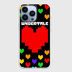 Чехол для iPhone 13 Pro с принтом UNDERTALE HEART COLOR HEROES в Петрозаводске,  |  | asriel dreemurr | chara | frisk | gaster blaster | heart | sans | undertale | азриэль дримурр | андертейл | гастер | меттатон | санс | сердце | фриск | чара