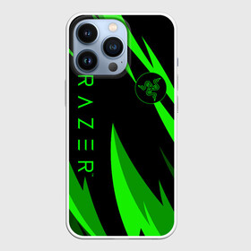 Чехол для iPhone 13 Pro с принтом RAZER | GREEN в Петрозаводске,  |  | Тематика изображения на принте: 101 | brand | company | gamer | green | logo | mamba | naga | player | razer | rzr | snake | бренд | железо | зеленый | змея | компания | лого | рейзер | софт