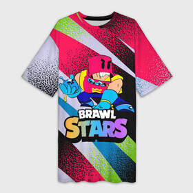 Платье-футболка 3D с принтом GROM BRAWLSTARS ART в Петрозаводске,  |  | brawl | brawl stars | brawlstars | grom | бравлстарс | гром