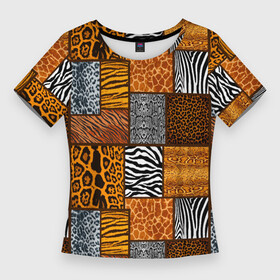 Женская футболка 3D Slim с принтом тигр, полосы, 2022 в Петрозаводске,  |  | 2022 год | в полоску | зебра | зима | змеиный | змея | леопардовый | новогодний | оранжевый | полосатый | пятнистый | с тигром | тигр | тигровый | шкуры животных