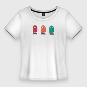 Женская футболка 3D Slim с принтом Ghost Spook в Петрозаводске,  |  | creepyspook | ghost | halloween | spook | spooky