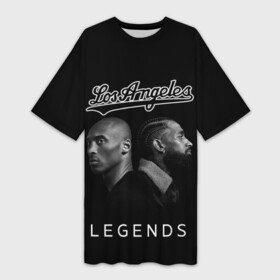 Платье-футболка 3D с принтом Los Angeles Legends  Легенды Лос Анджлелеса в Петрозаводске,  |  | basketball | bryant | kobe | lakers | legends | los angeles | nba | sport | баскетбол | брайант | кобе | легенда | лейкерс | лос анджелес | нба | нипси хассл | рэп | хип хоп