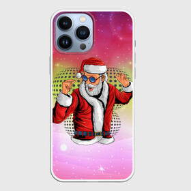 Чехол для iPhone 13 Pro Max с принтом Disco Santa | 2022 в Петрозаводске,  |  | Тематика изображения на принте: 2022 | christmas | frost | new year | santa claus | дед мороз | дедушка мороз | диско | диско санта | мороз | наступающий год | новогодний | новый год | рождественский | рождество | рождество христово | с новым годом