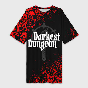 Платье-футболка 3D с принтом DARKEST DUNGEON DEATH SKULL PATTERN в Петрозаводске,  |  | abomination | antiquarian | arbalest | bounty hunter | colour of madness | crimson court | crusader | darkest dungeon | game | grave robber | hellion | highwaym | logo | roguelike | shieldbreaker | the shieldbreaker | игра | лого | лог