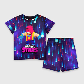 Детский костюм с шортами 3D с принтом GROM BRAWL STARS ГРОМ БРАВЛ СТАРС в Петрозаводске,  |  | brawl | brawl stars | brawlstars | grom | бравлстарс | гром