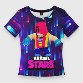 Женская футболка 3D Slim с принтом GROM BRAWL STARS ГРОМ БРАВЛ СТАРС в Петрозаводске,  |  | Тематика изображения на принте: brawl | brawl stars | brawlstars | grom | бравлстарс | гром