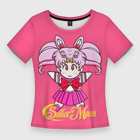 Женская футболка 3D Slim с принтом Сейлор Мун в розовом  Sailor Moon в Петрозаводске,  |  | sailor moon | аниме | банни цукино | вечная сейлор мун | войны в мотросках | луна в мотроске | лунная призма | манга | неокоролева серенити | сейлор космос | сейлор мун | сейлормун | супер 