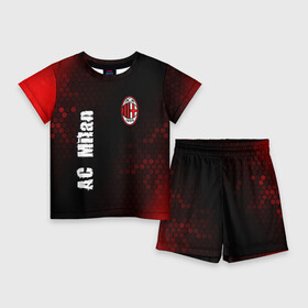 Детский костюм с шортами 3D с принтом AC MILAN  AC Milan + Графика в Петрозаводске,  |  | ac | ac milan | acm | football | logo | milan | sport | клуб | лого | логотип | логотипы | милан | символ | символы | соты | спорт | форма | футбол | футбольная | футбольный