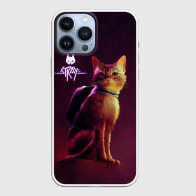 Чехол для iPhone 13 Pro Max с принтом Stray   Блуждающий кот в Петрозаводске,  |  | stray | блуждающий кот | бродить | игра про кота | потерявшийся кот | стрей | стрэй