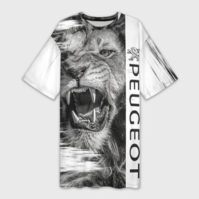 Платье-футболка 3D с принтом Peugeot lion в Петрозаводске,  |  | Тематика изображения на принте: peugeot | psa peugeot citron | автомобилей | пежо | франция