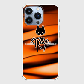 Чехол для iPhone 13 Pro с принтом Stray   Логотип в Петрозаводске,  |  | stray | блуждающий кот | бродить | игра про кота | потерявшийся кот | стрей | стрэй
