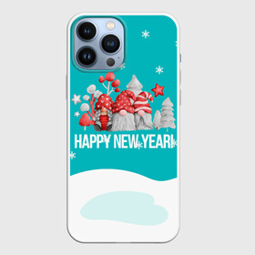 Чехол для iPhone 13 Pro Max с принтом Happy New Year Новогодние гномы в Петрозаводске,  |  | happy new year | гномы | новый год | рождество | с новым годом