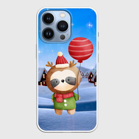 Чехол для iPhone 13 Pro с принтом панда в костюме оленя в Петрозаводске,  |  | милая | новый год | олень | панда | рождество