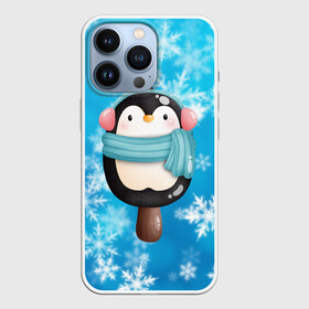 Чехол для iPhone 13 Pro с принтом Пингвин   эскимо. Новый год в Петрозаводске,  |  | зима | мороженое | новый год | рождество | эскимо