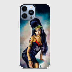 Чехол для iPhone 13 Pro Max с принтом Amy Jade Winehouse в Петрозаводске,  |  | Тематика изображения на принте: artwork | back in black | rb | soul | арт | девушкам | джаз | музыка | популярное | рисунки | эми уайнхаус | яркий