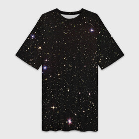 Платье-футболка 3D с принтом Ночное звездное небо в Петрозаводске,  |  | астрономия | вселенная | галактика | детские | звездное небо | звезды | космос | небо | созвездия